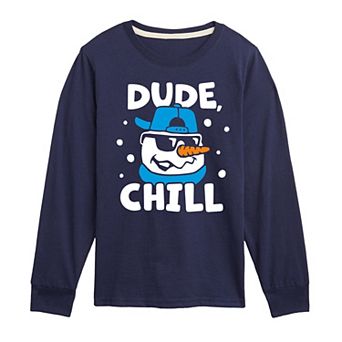 Boys 8-20 Dude Chill Long Sleeve Graphic Tee