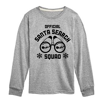 Boys 8-20 Santa Search Squad Long Sleeve Graphic Tee
