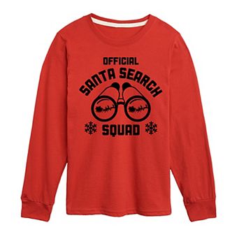 Boys 8-20 Santa Search Squad Long Sleeve Graphic Tee