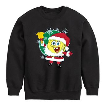 Boys 8-20 Nickelodeon Spongebob Squarepants Santa Crew Fleece Sweatshirt