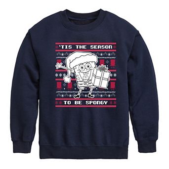 Boys 8-20 Nickelodeon Spongebob Squarepants Christmas Fleece Sweatshirt