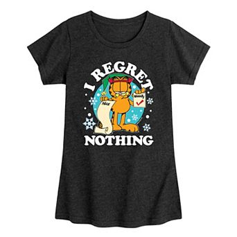 Girls 7-16 Garfield I Regret Nothing Graphic Tee