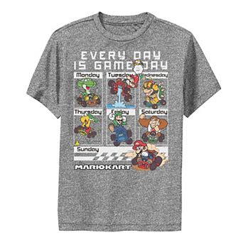 Boys 8-20 Super Mario Kart Game Day Calendar Graphic Tee