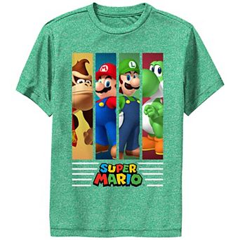 Boys 8-20 Super Mario Bros Group Banners Graphic Tee
