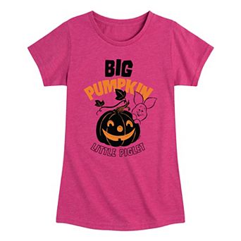 Disney's Winnie The Pooh Girls Pumpkin Little Piglet Tee