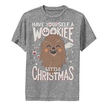 Boys 8-20 Star Wars Wookie Little Christmas Graphic Tee