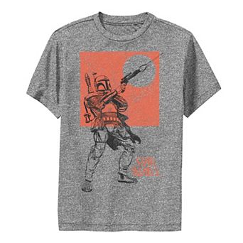 Boys 8-20 Star Wars Boba Fett Orange Square Graphic Tee