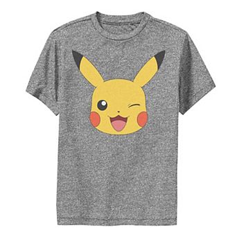 Boys 6-20 Pokemon Pikachu Winking Face Tee