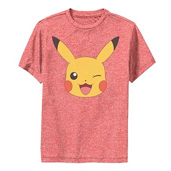Boys 6-20 Pokemon Pikachu Winking Face Tee