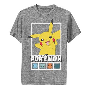 Boys 6-20 Pokemon Squares Pikachu Team Tee