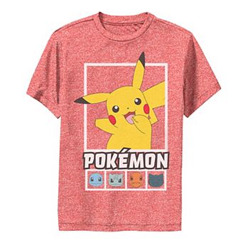 Boys 6-20 Pokemon Squares Pikachu Team Tee