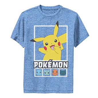 Boys 6-20 Pokemon Squares Pikachu Team Tee