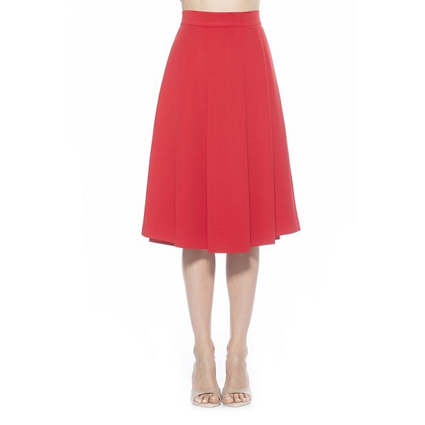 Womens flared pleated outlet skirt