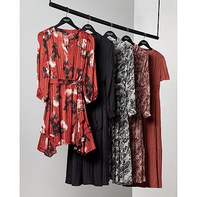 Women's Simply Vera Vera Wang Belted Midi Shirt Dress