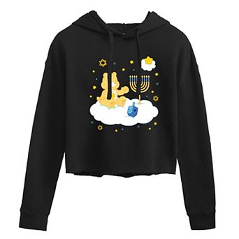 Juniors' Care Bears Hanukkah Cloud Cropped Hoodie