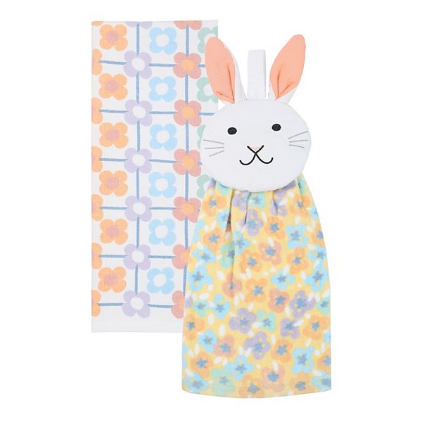 Celebrate Together™ Easter Bunny Floral 2-piece Kitchen Towels Set