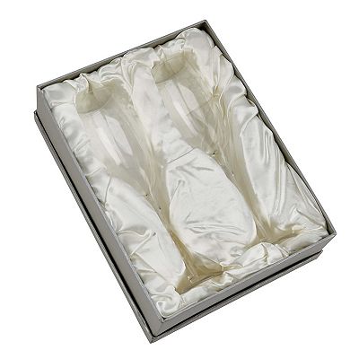 9" Claro Clear Glass Toasting Flutes