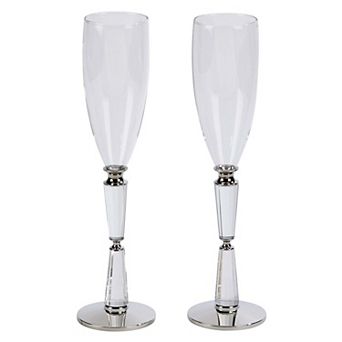 10.25" Facet Toasting Flutes