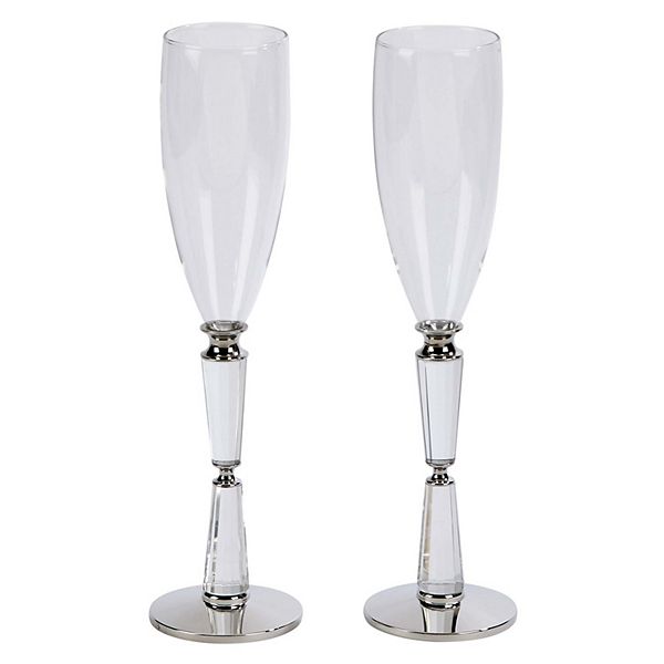 10.25" Facet Toasting Flutes