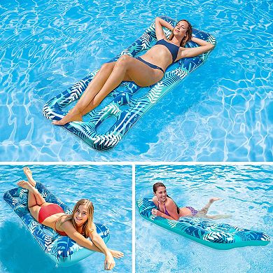 70 X 30 Inches Inflatable Float Pool Chair & Headrest