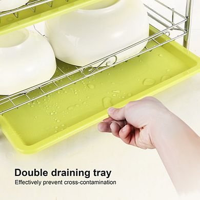 Free Standing 3 Tier Dish Drying Rack Drainer