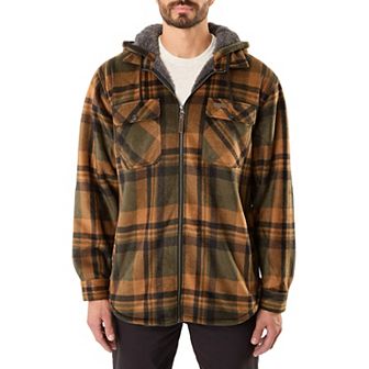 Men's Smith's Workwear Sherpa-Lined Microfleece Shirt-Jacket