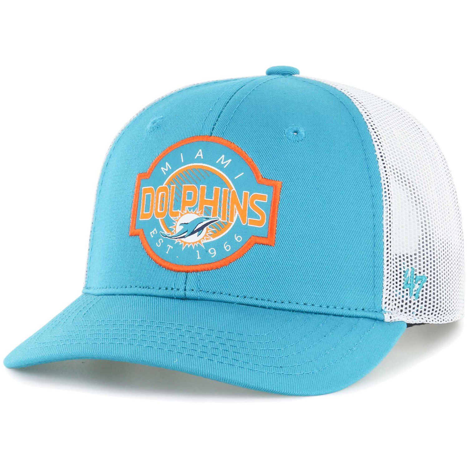 Men's New Era Black Miami Dolphins Historic Logo Three Zero Five 9FIFTY  Snapback Hat