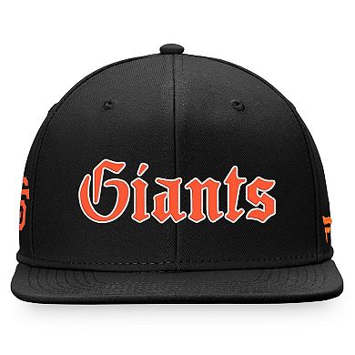 Men's Fanatics Branded Black San Francisco Giants Gothic Script Fitted Hat