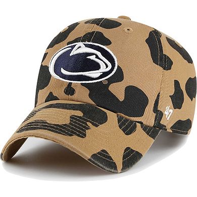 Women's '47 Penn State Nittany Lions Rosette Leopard Clean Up Adjustable Hat
