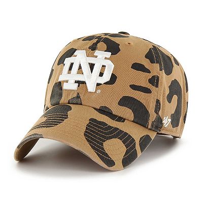 Women s 47 Notre Dame Fighting Irish Rosette Leopard Clean Up Adjustable Hat