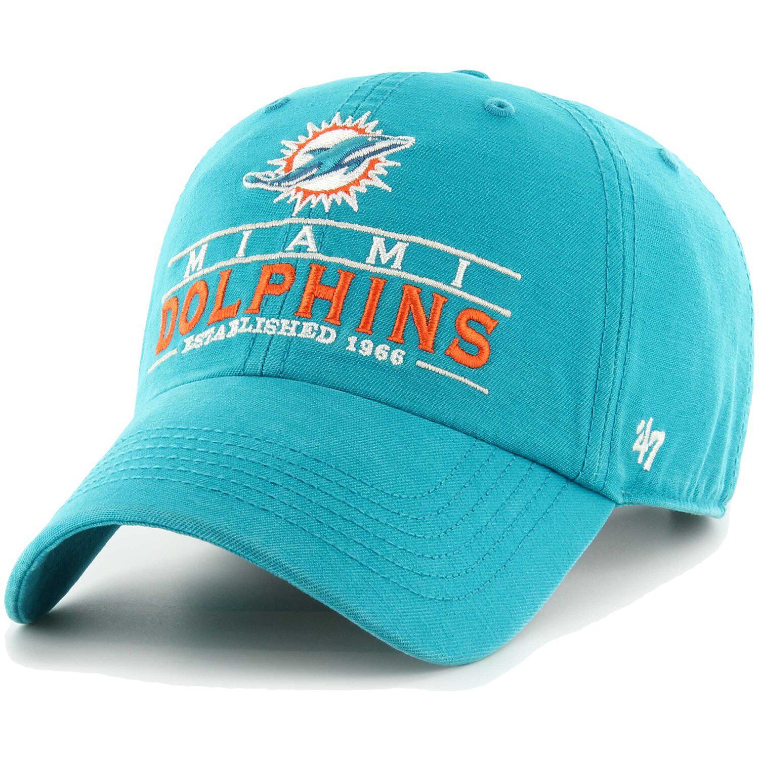 Youth Mitchell & Ness Aqua Miami Dolphins Retrodome Precurved Adjustable Hat