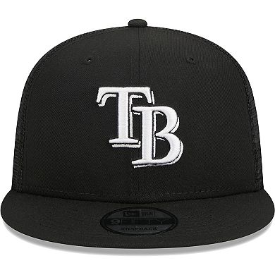 Men's New Era Black Tampa Bay Rays Trucker 9FIFTY Snapback Hat