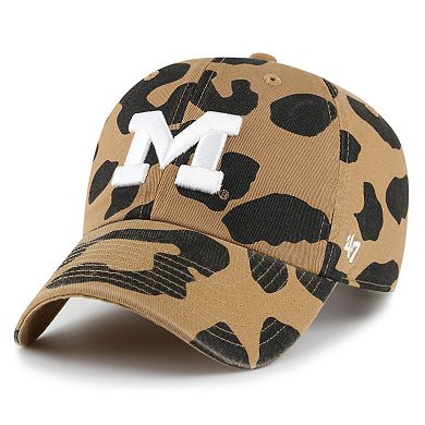 Women's '47 Michigan Wolverines Rosette Leopard Clean Up Adjustable Hat