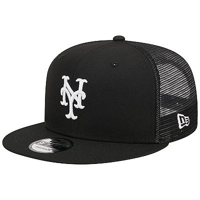 Men s New Era Black New York Mets Trucker 9FIFTY Snapback Hat