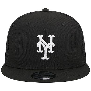 Men's New Era Black New York Mets Trucker 9FIFTY Snapback Hat