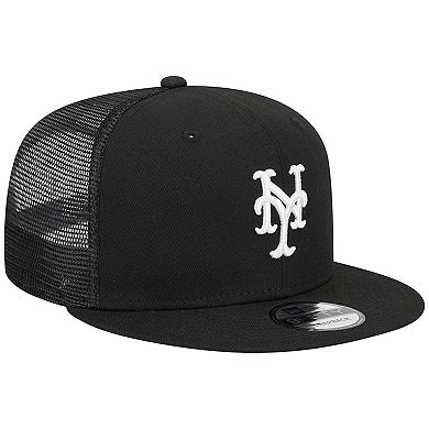Men's New Era Black New York Mets Trucker 9FIFTY Snapback Hat