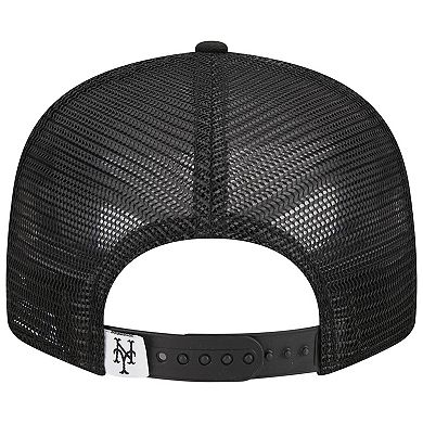 Men's New Era Black New York Mets Trucker 9FIFTY Snapback Hat