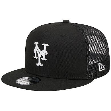 Men's New Era Black New York Mets Trucker 9FIFTY Snapback Hat