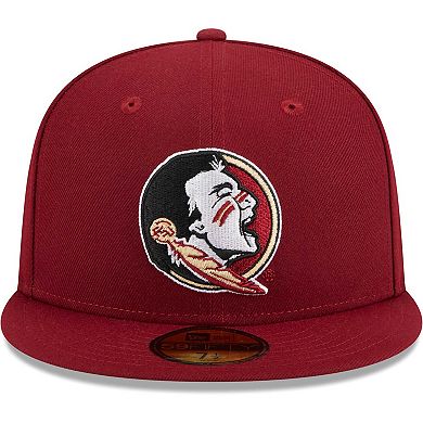 Men's New Era Garnet Florida State Seminoles Evergreen 59FIFTY Fitted Hat