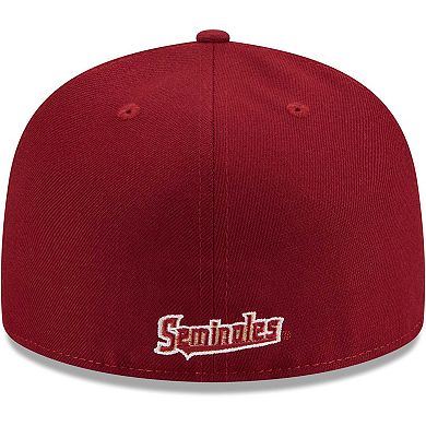Men's New Era Garnet Florida State Seminoles Evergreen 59FIFTY Fitted Hat