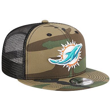 Men's New Era Camo Miami Dolphins Main Trucker 9FIFTY Snapback Hat