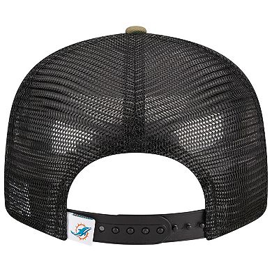 Men's New Era Camo Miami Dolphins Main Trucker 9FIFTY Snapback Hat