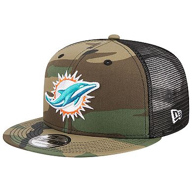 Men's New Era Camo Miami Dolphins Main Trucker 9FIFTY Snapback Hat