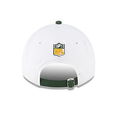 Men's New Era  White/Green Green Bay Packers 2023 Sideline 9TWENTY Adjustable Hat