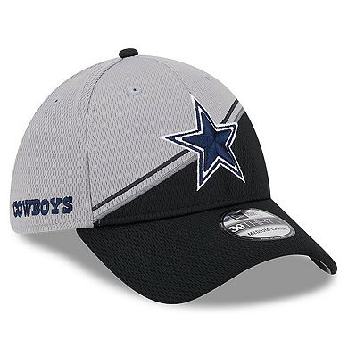 Men's New Era  Gray/Black Dallas Cowboys 2023 Sideline 39THIRTY Flex Hat