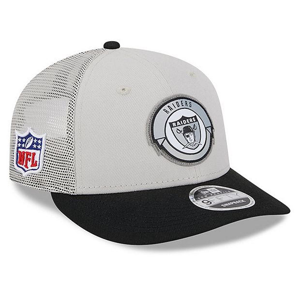 Men\'s New Era Cream/Black Las Vegas Raiders 2023 Sideline Historic Low  Profile 9FIFTY Snapback Hat