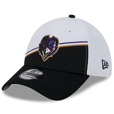 Men's New Era  White/Black Baltimore Ravens 2023 Sideline 39THIRTY Flex Hat