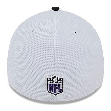 Men's New Era White/Black Baltimore Ravens 2023 Sideline 39THIRTY Flex Hat