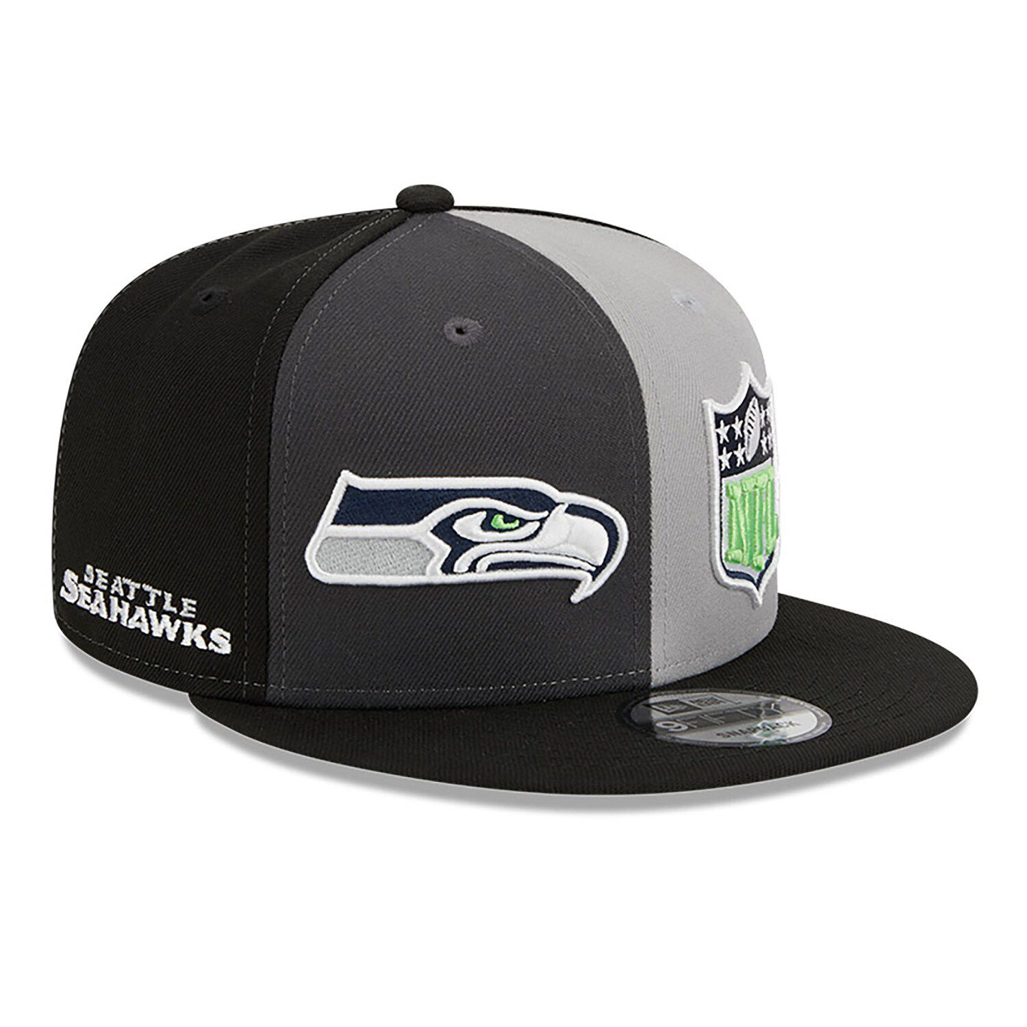 Seattle Seahawks Black and White 2022 Sideline Ink Dye 9FIFTY