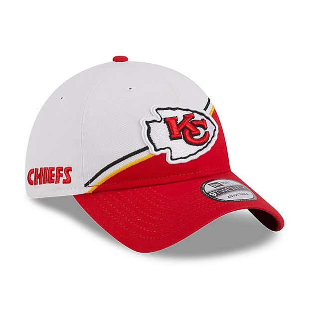 Youth New Era White/Red Kansas City Chiefs 2023 Sideline 9TWENTY Adjustable  Hat